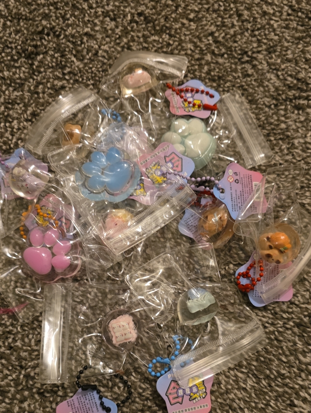 NWT Kids Squishy Charm Keychains - Assorted - Random Pkg Of 25